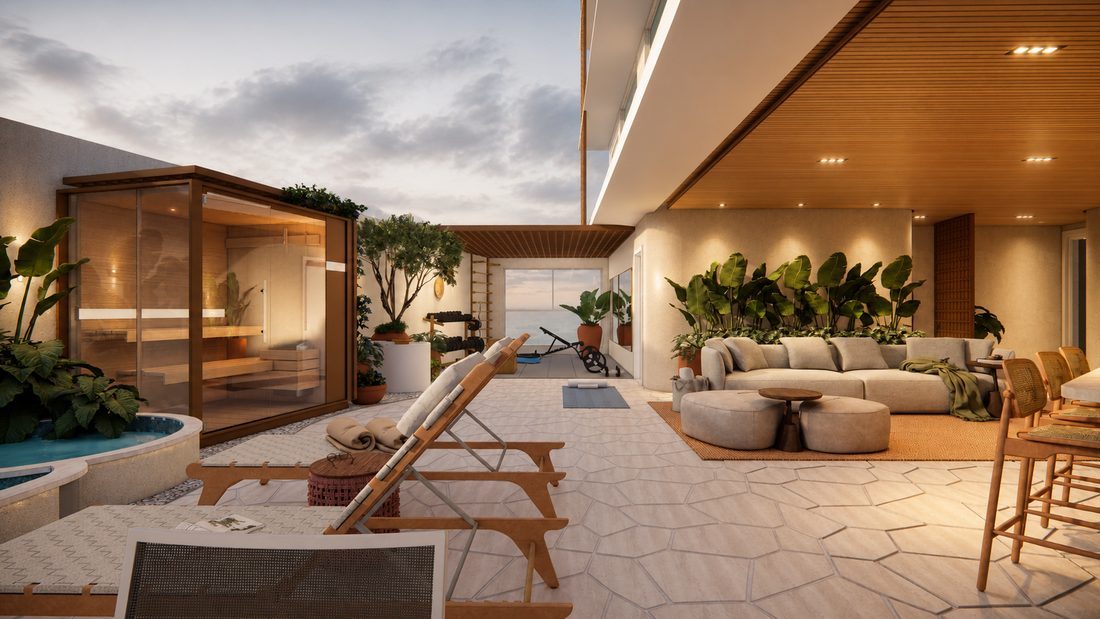 Nalu Campeche — Deck e lounge