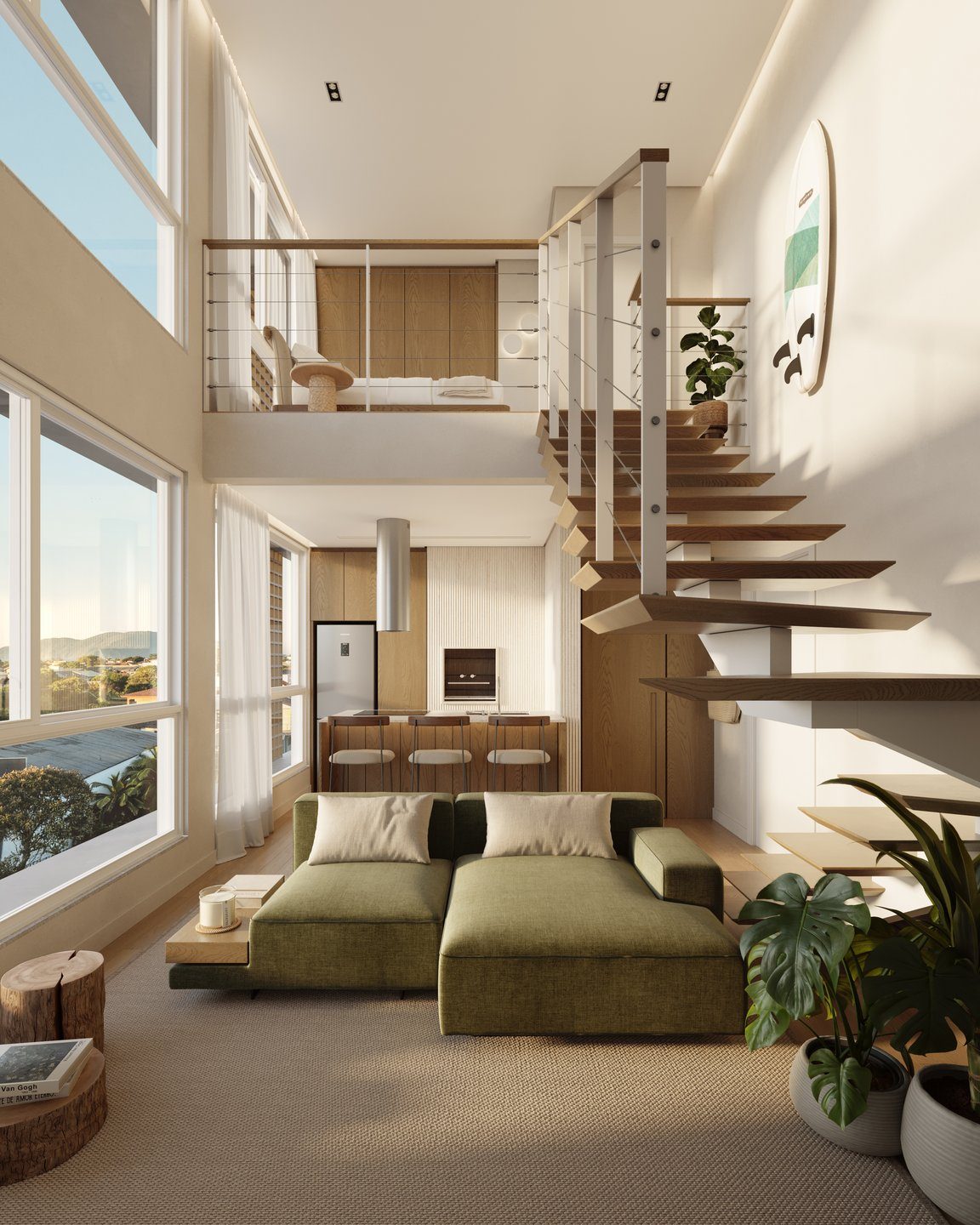 Nalu Campeche — Mezanino do loft