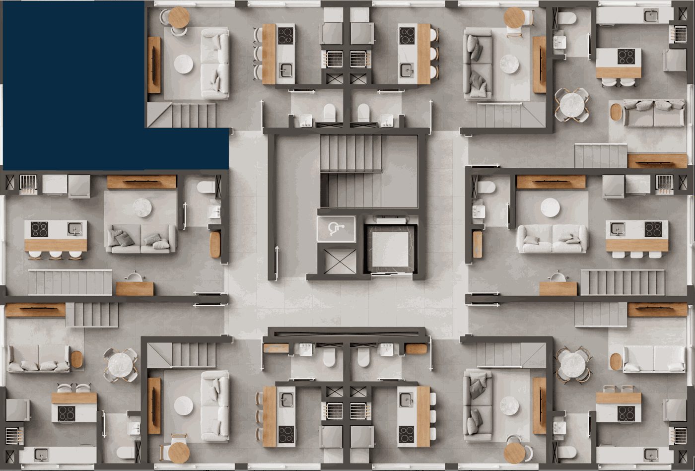 Nalu Campeche — Planta humanizada — Loft duplex